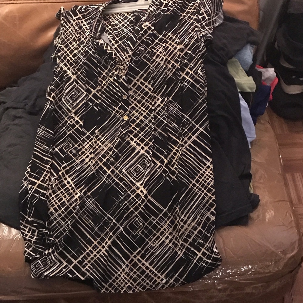 Cocomo Black and Cream Patterned Women's Skirt